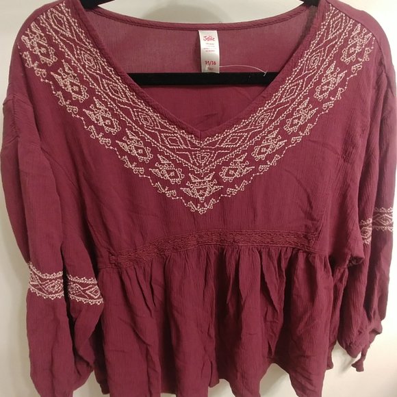 JUSTICE Peasant Style Top - Picture 1 of 2
